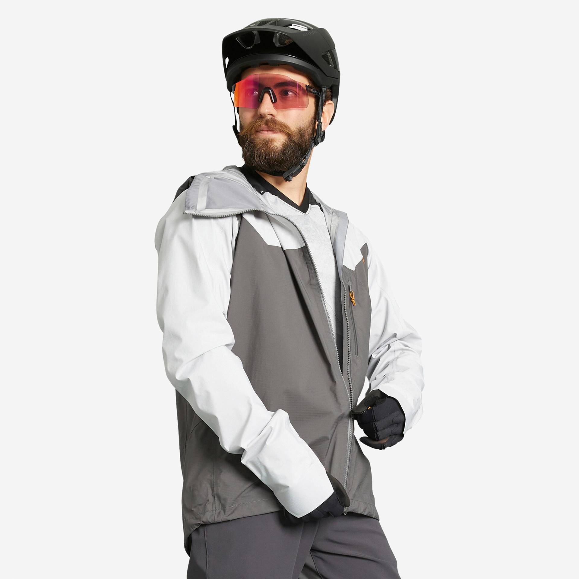 Regenjacke - Enduro Herren Spacegrau XL von ROCKRIDER