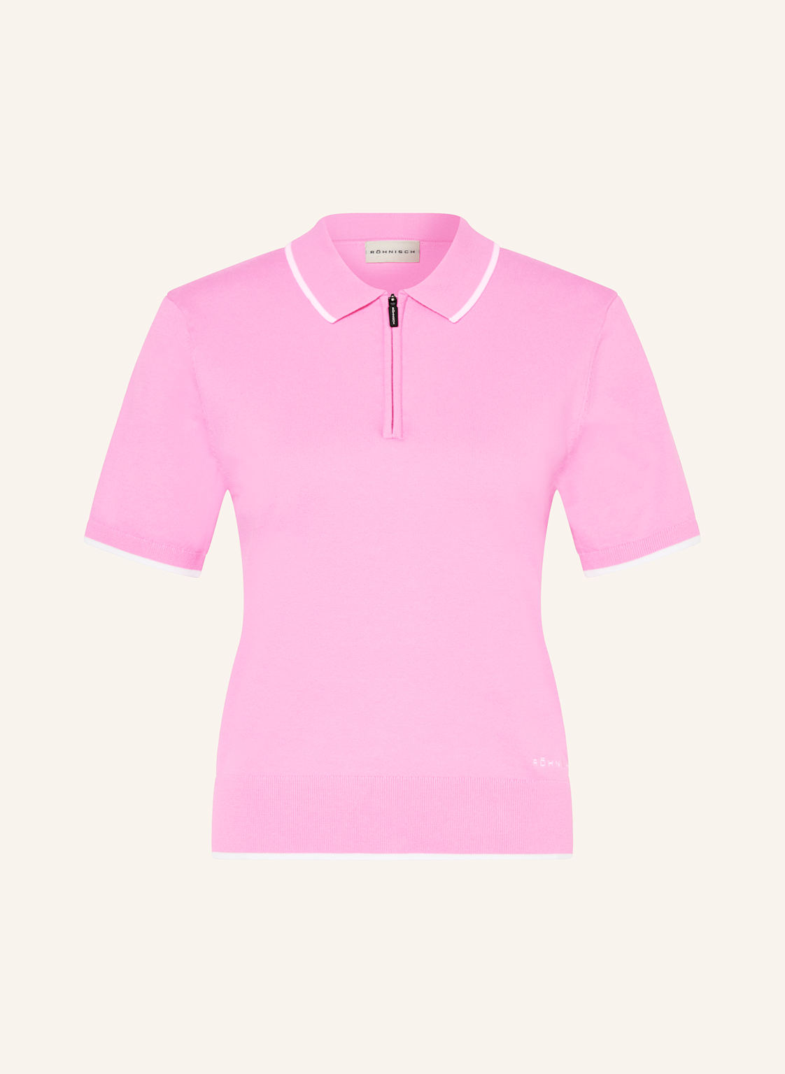 Röhnisch Strick-Poloshirt rosa von RÖHNISCH