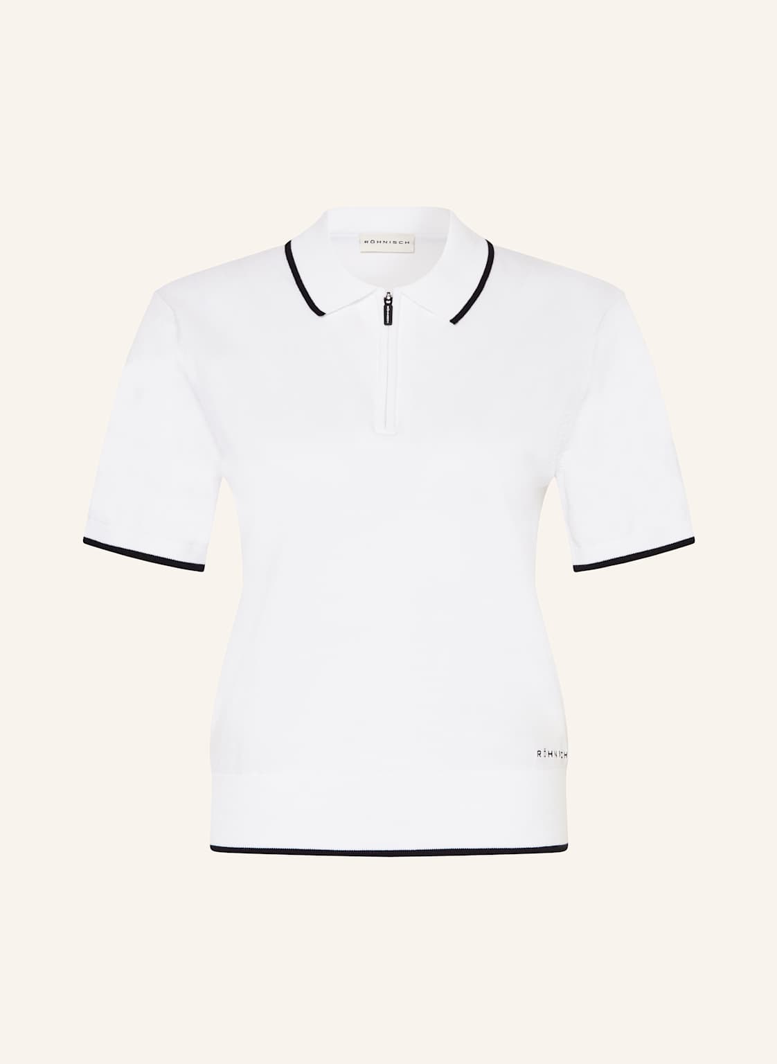 Röhnisch Strick-Poloshirt weiss von RÖHNISCH