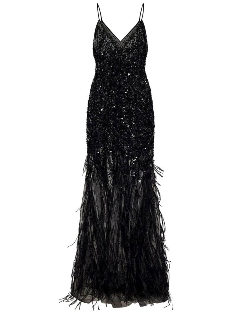 ROOM76 semi-sheer gown - Black von ROOM76