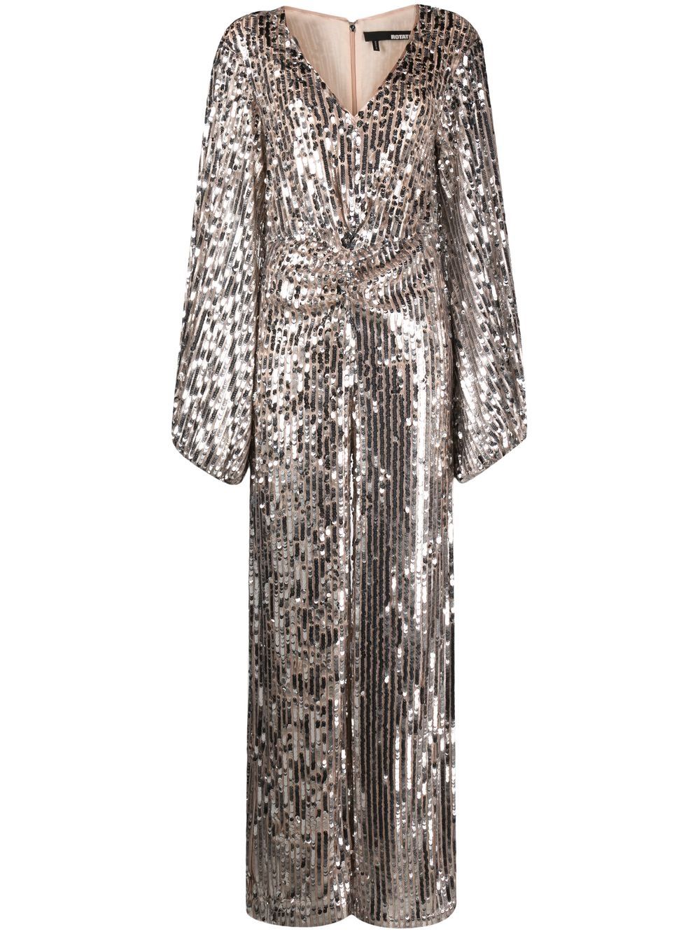 ROTATE BIRGER CHRISTENSEN V-neck sequin jumpsuit - Silver von ROTATE BIRGER CHRISTENSEN