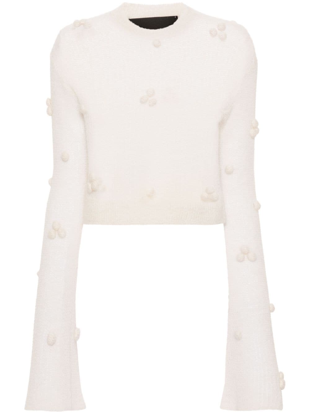 ROTATE BIRGER CHRISTENSEN appliqué-detail sweater - Neutrals von ROTATE BIRGER CHRISTENSEN