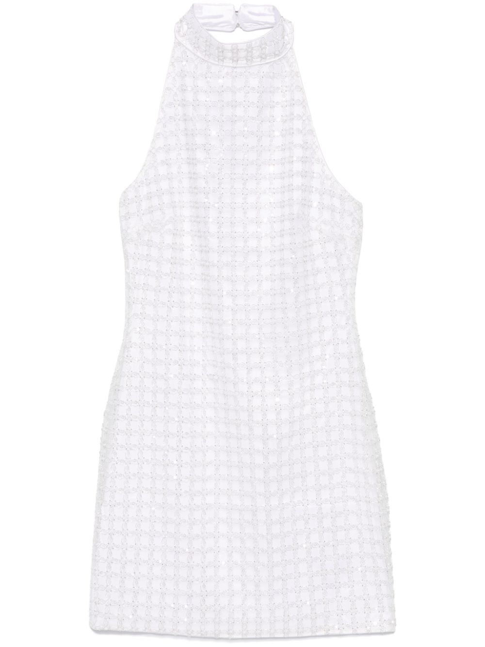 ROTATE BIRGER CHRISTENSEN beaded halterneck mini dress - White von ROTATE BIRGER CHRISTENSEN