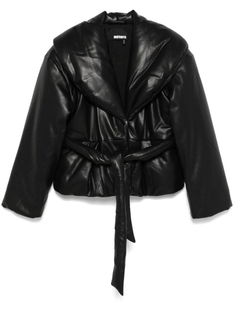 ROTATE BIRGER CHRISTENSEN belted puffer jacket - Black von ROTATE BIRGER CHRISTENSEN