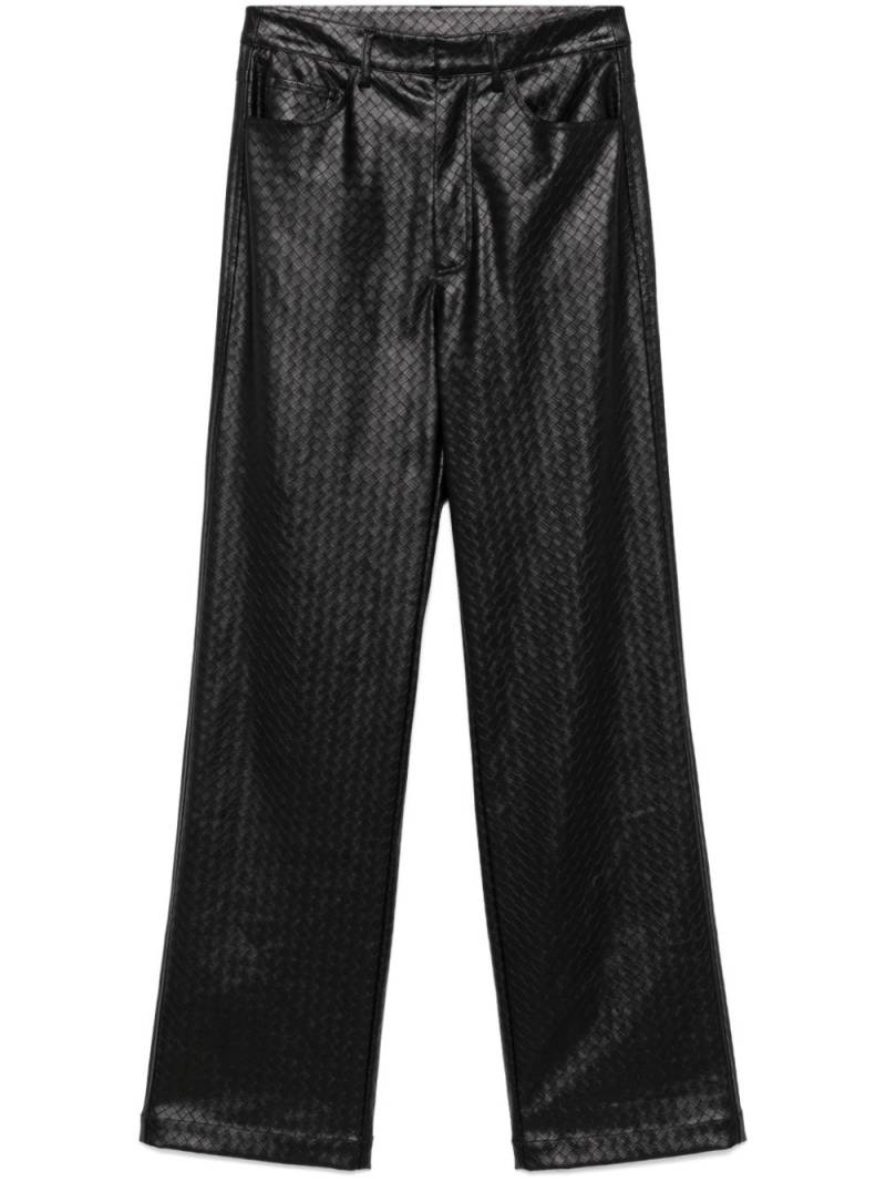 ROTATE BIRGER CHRISTENSEN braided straight-leg trousers - Black von ROTATE BIRGER CHRISTENSEN