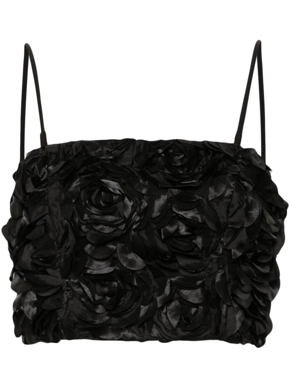 ROTATE BIRGER CHRISTENSEN crop top - Black von ROTATE BIRGER CHRISTENSEN