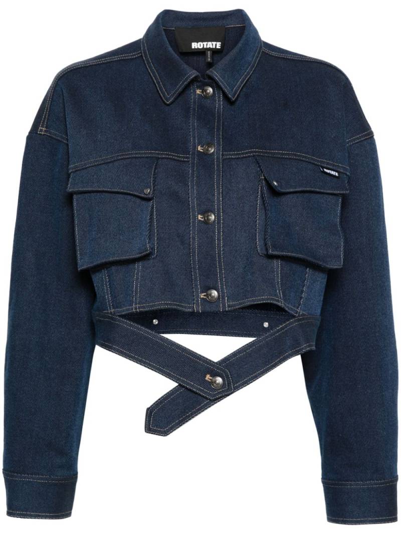 ROTATE BIRGER CHRISTENSEN denim cropped jacket - Blue von ROTATE BIRGER CHRISTENSEN