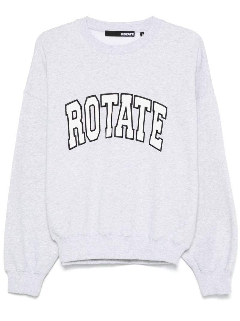 ROTATE BIRGER CHRISTENSEN embroidered-logo crew-neck sweatshirt - Grey von ROTATE BIRGER CHRISTENSEN