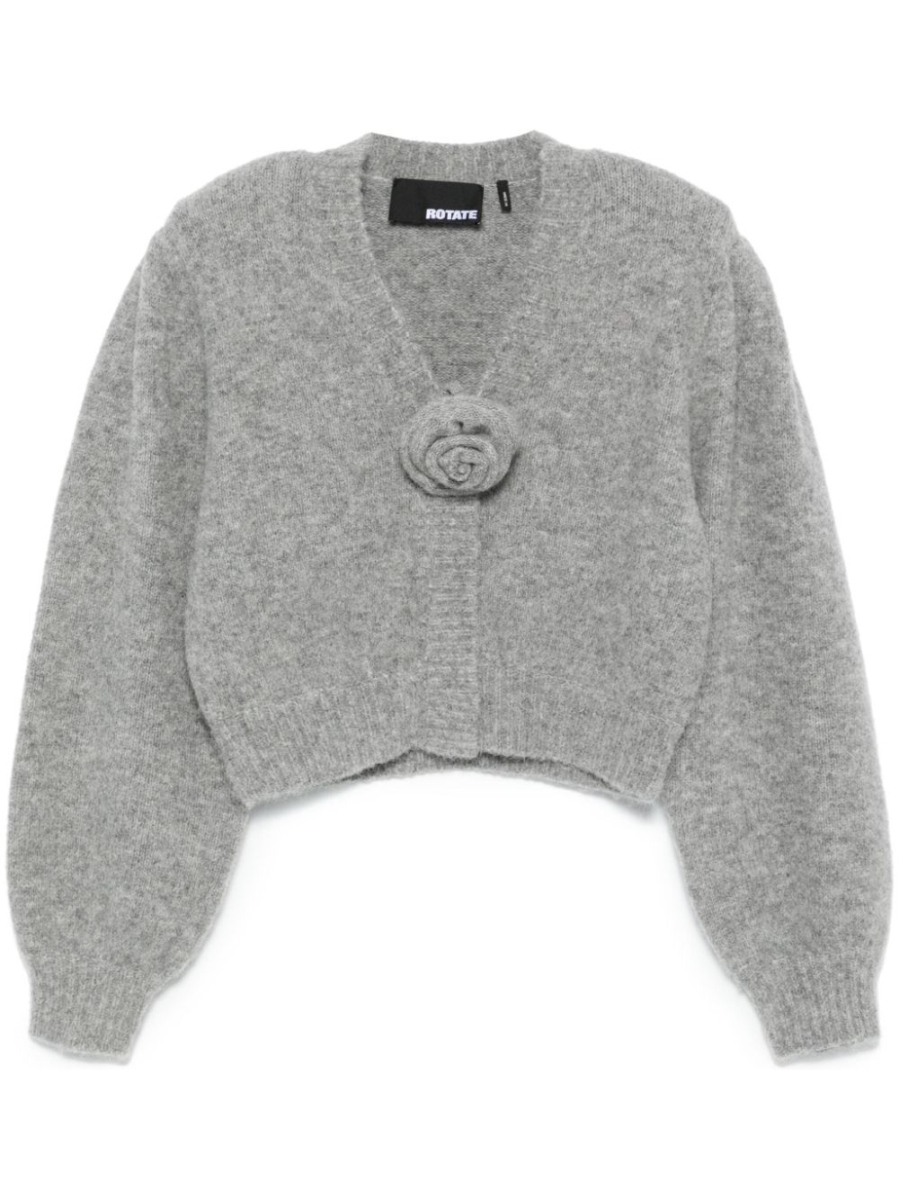 ROTATE BIRGER CHRISTENSEN fine-knit cropped cardigan - Grey von ROTATE BIRGER CHRISTENSEN