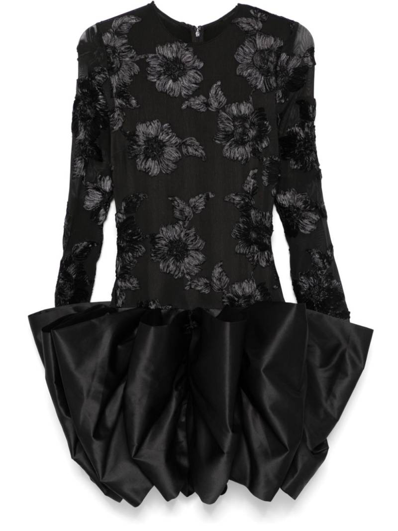 ROTATE BIRGER CHRISTENSEN floral-embroidered mini dress - Black von ROTATE BIRGER CHRISTENSEN