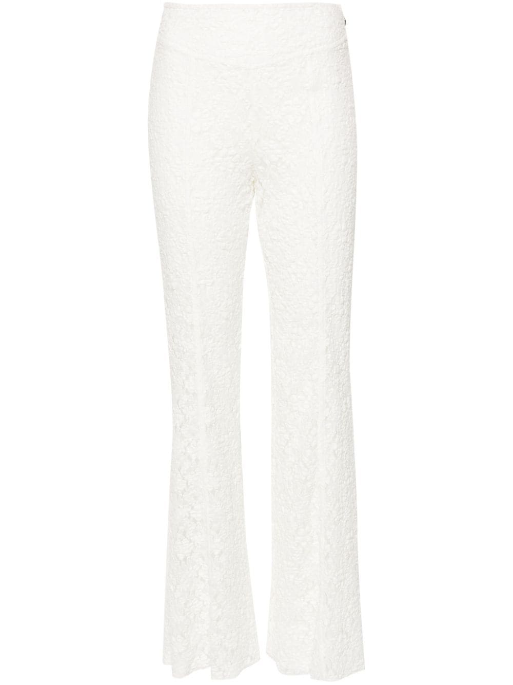 ROTATE BIRGER CHRISTENSEN floral-lace flared trousers - White von ROTATE BIRGER CHRISTENSEN