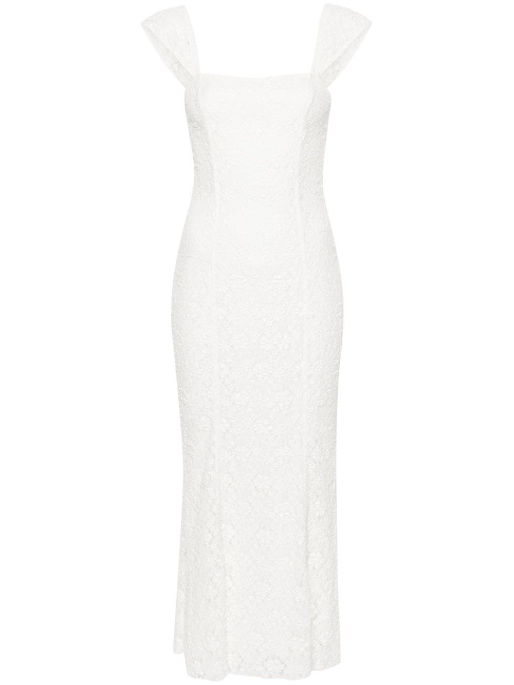 ROTATE BIRGER CHRISTENSEN floral-lace mesh dress - White von ROTATE BIRGER CHRISTENSEN