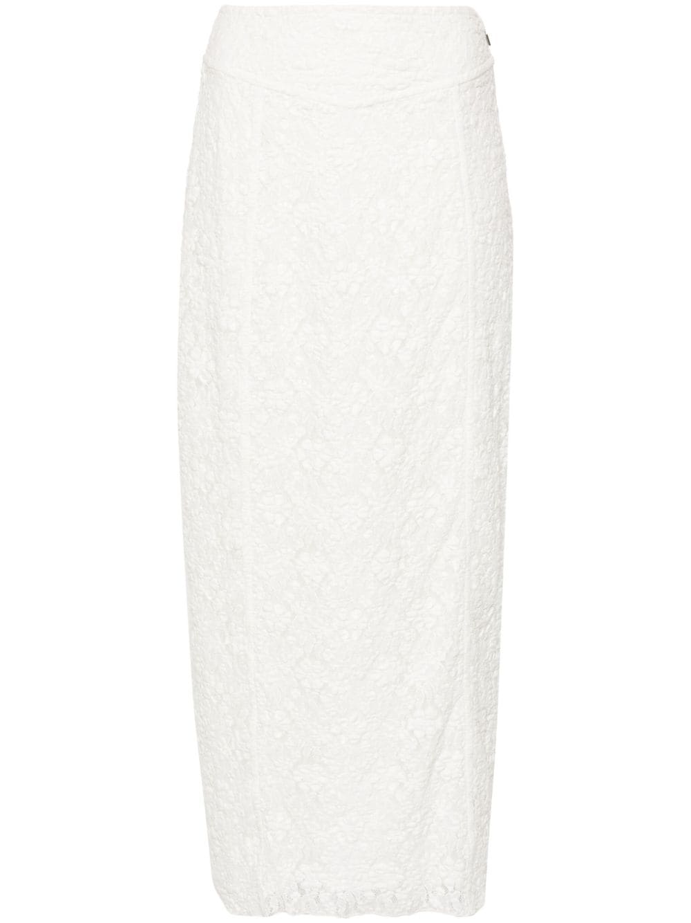 ROTATE BIRGER CHRISTENSEN floral-lace mesh maxi skirt - White von ROTATE BIRGER CHRISTENSEN