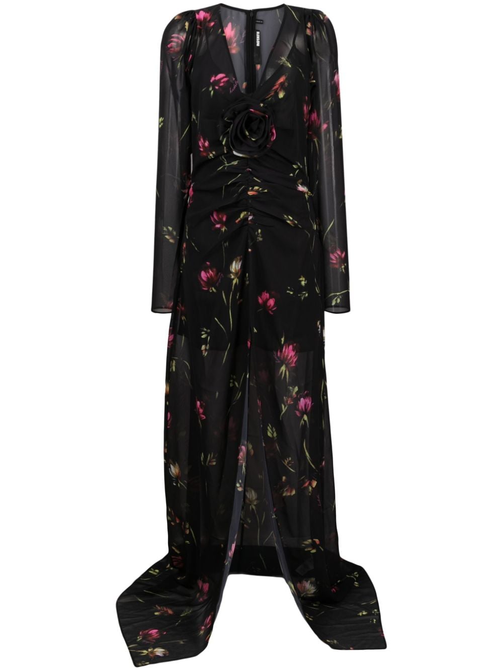 ROTATE BIRGER CHRISTENSEN floral-print V-neck maxi dress - Black von ROTATE BIRGER CHRISTENSEN