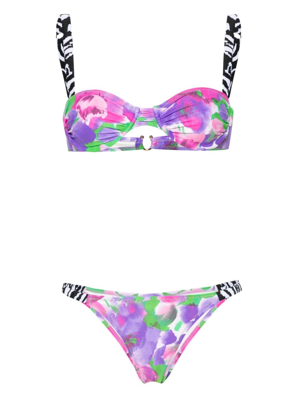 ROTATE BIRGER CHRISTENSEN floral-print bikini - Purple von ROTATE BIRGER CHRISTENSEN