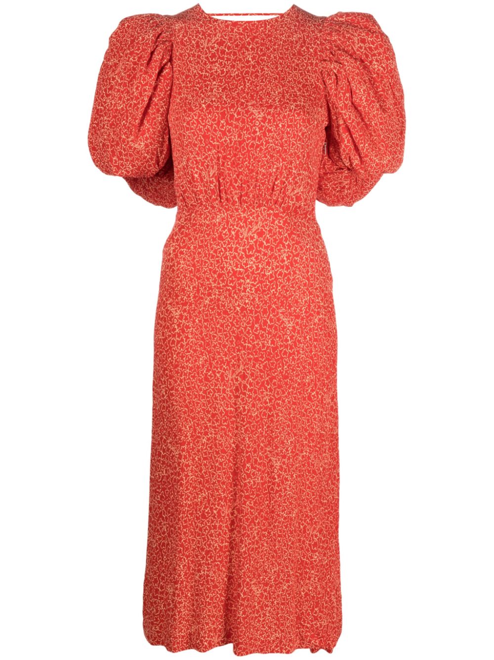 ROTATE BIRGER CHRISTENSEN floral-print jacquard midi dress - Red von ROTATE BIRGER CHRISTENSEN