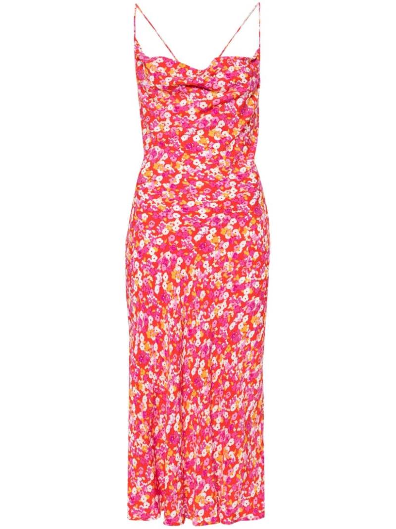 ROTATE BIRGER CHRISTENSEN floral-print midi dress - Red von ROTATE BIRGER CHRISTENSEN