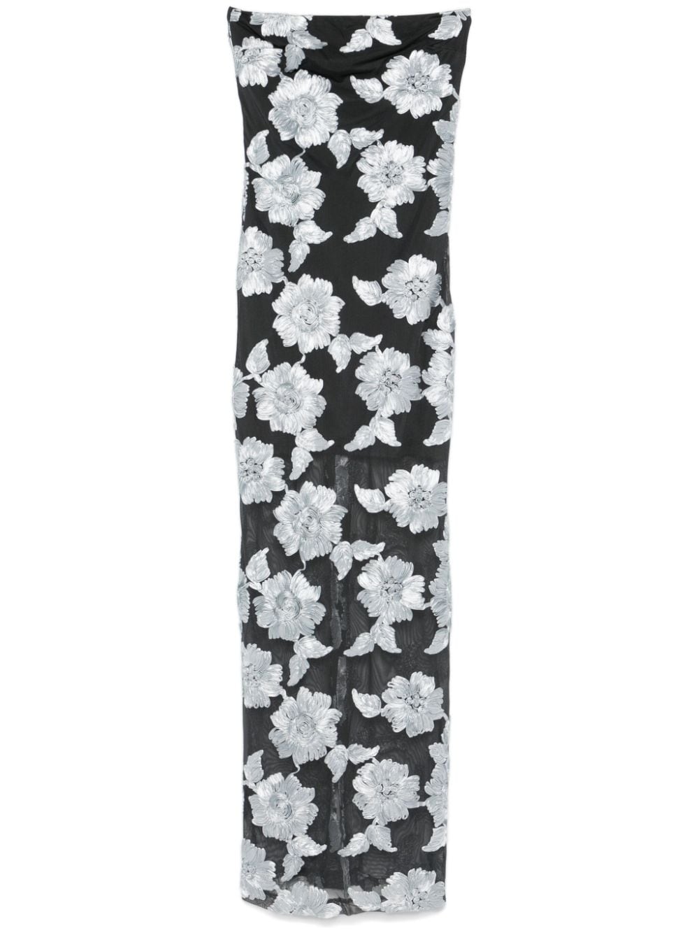 ROTATE BIRGER CHRISTENSEN flower mesh maxi dress - Grey von ROTATE BIRGER CHRISTENSEN