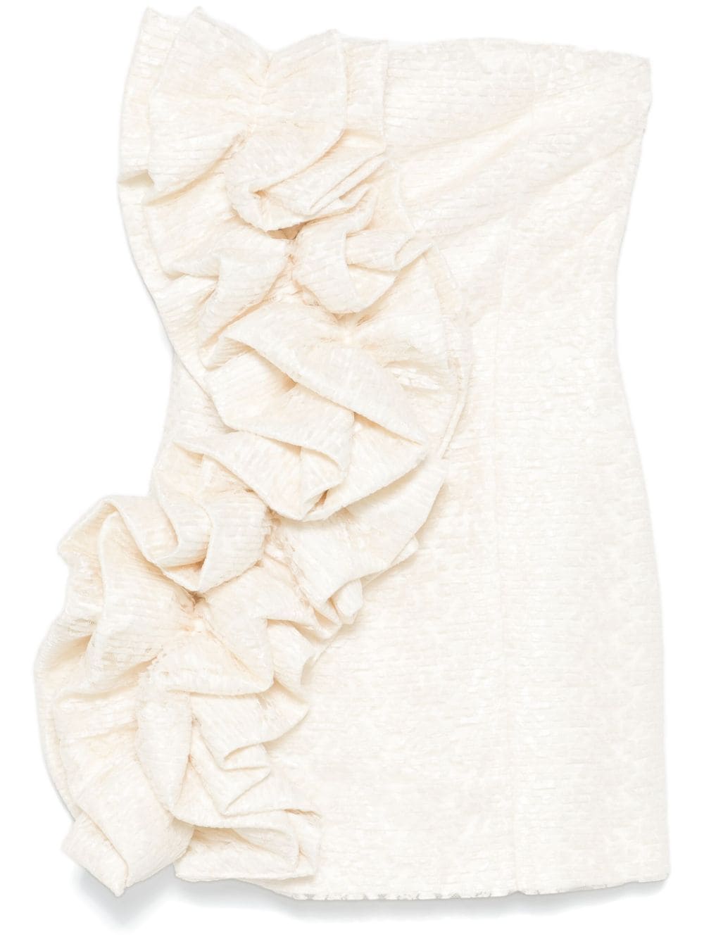 ROTATE BIRGER CHRISTENSEN lace ruffle mini dress - Neutrals von ROTATE BIRGER CHRISTENSEN