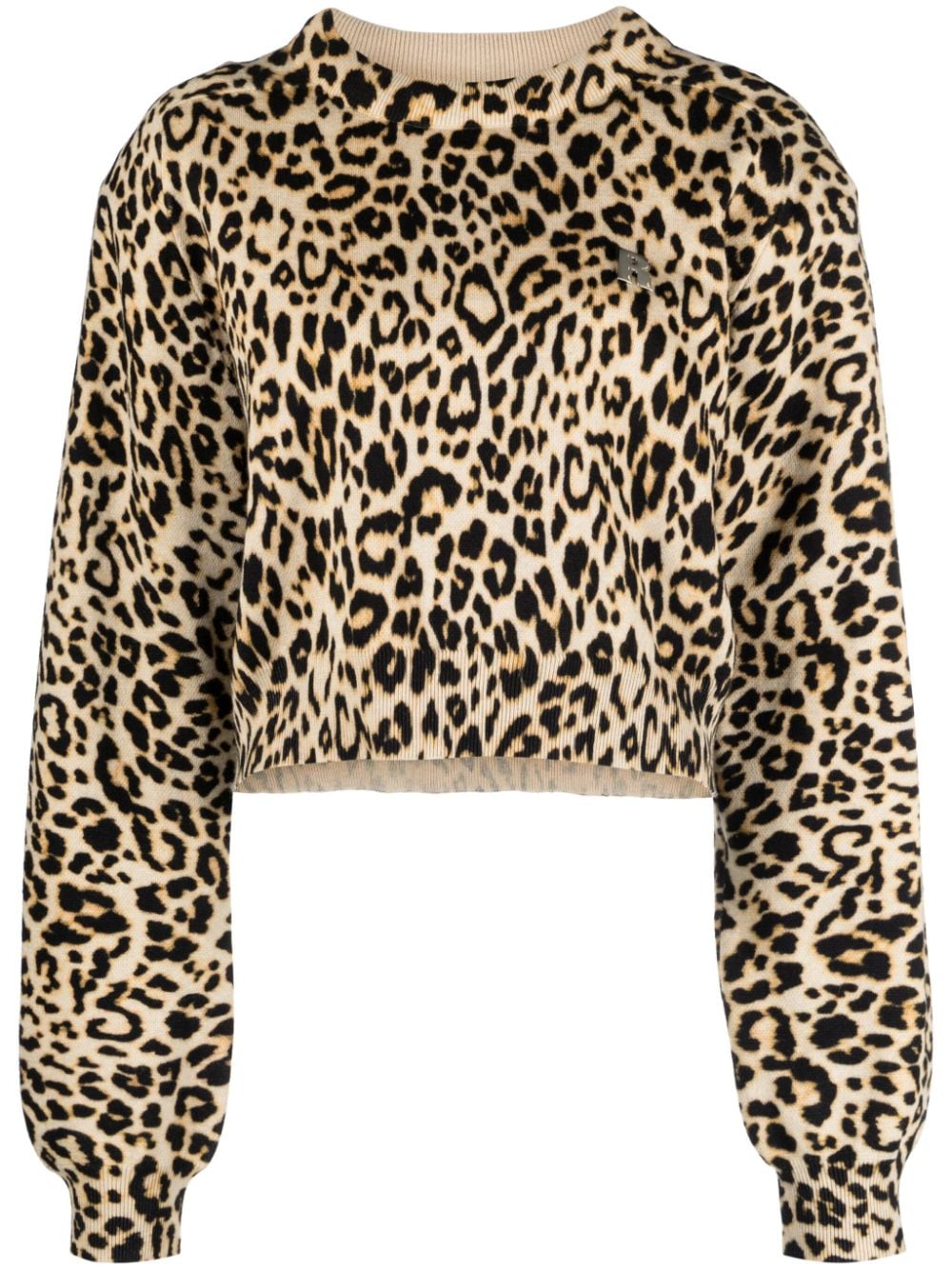 ROTATE BIRGER CHRISTENSEN leopard-print cropped jumper - Neutrals von ROTATE BIRGER CHRISTENSEN