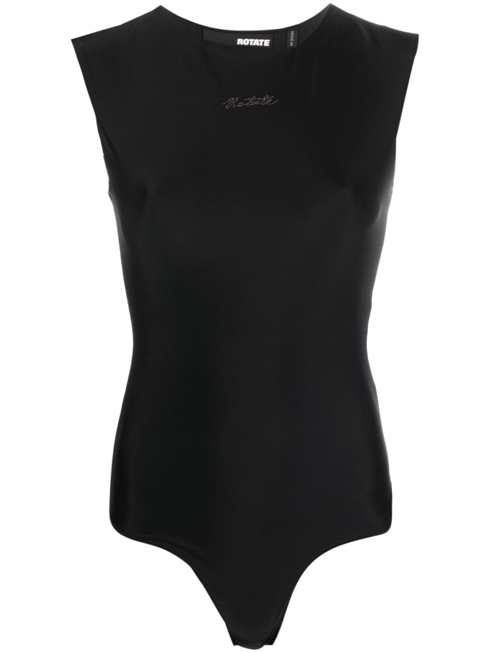 ROTATE BIRGER CHRISTENSEN logo-embroidered sleeveless bodysuit - Black von ROTATE BIRGER CHRISTENSEN