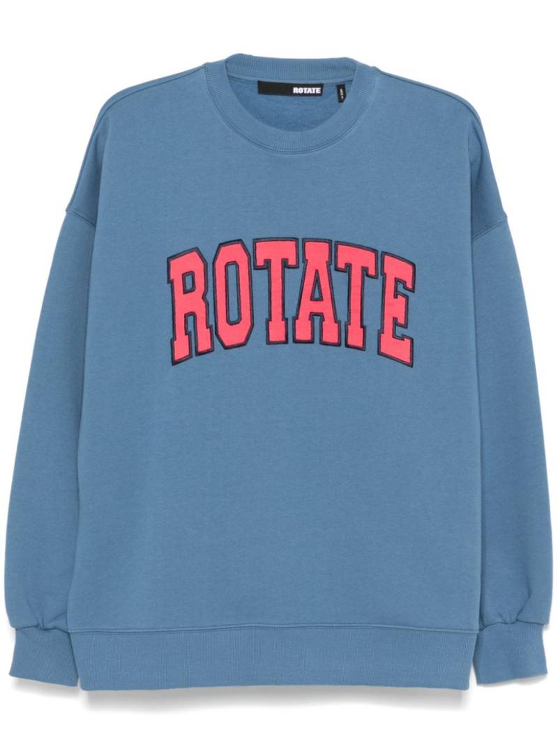 ROTATE BIRGER CHRISTENSEN logo-embroidered sweatshirt - Blue von ROTATE BIRGER CHRISTENSEN