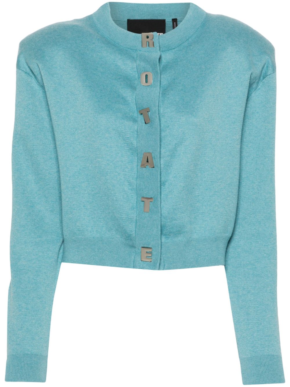 ROTATE BIRGER CHRISTENSEN logo-lettering cardigan - Blue von ROTATE BIRGER CHRISTENSEN