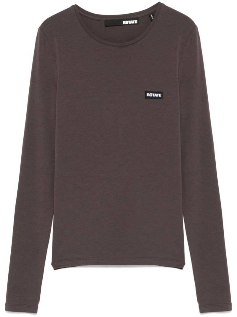 ROTATE BIRGER CHRISTENSEN logo-patch T-shirt - Brown von ROTATE BIRGER CHRISTENSEN