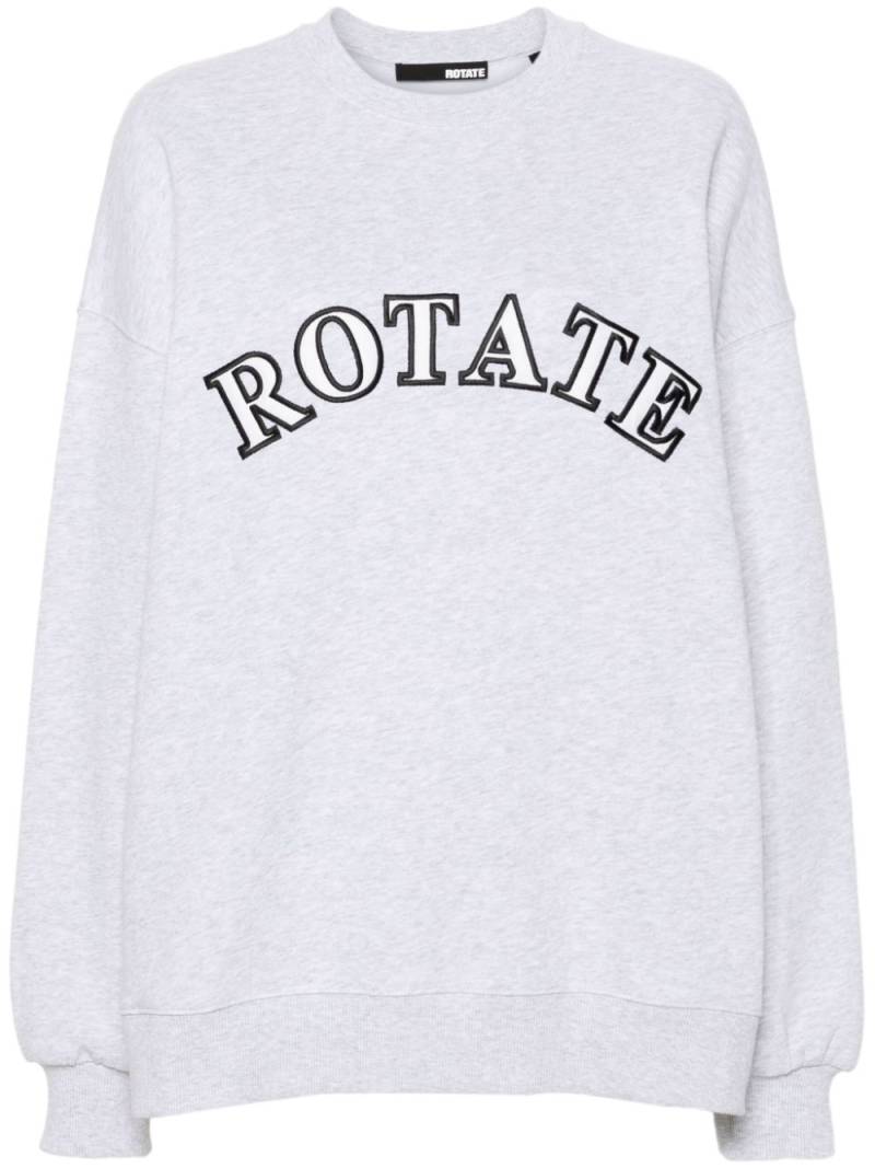 ROTATE BIRGER CHRISTENSEN logo-patch mélange sweatshirt - Grey von ROTATE BIRGER CHRISTENSEN