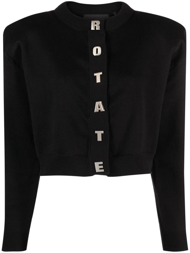 ROTATE BIRGER CHRISTENSEN logo-plaque cardigan - Black von ROTATE BIRGER CHRISTENSEN