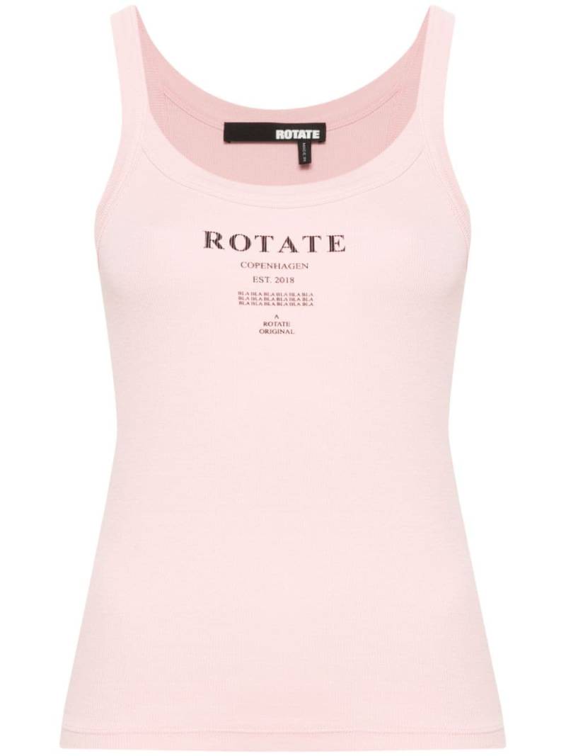 ROTATE BIRGER CHRISTENSEN logo-print tank top - Pink von ROTATE BIRGER CHRISTENSEN