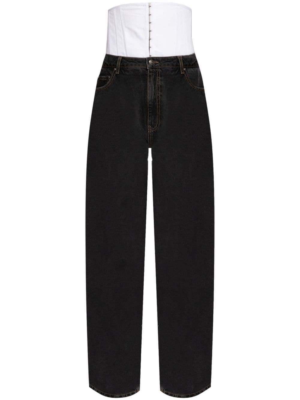 ROTATE BIRGER CHRISTENSEN organic cotton straight-leg jeans - Black von ROTATE BIRGER CHRISTENSEN