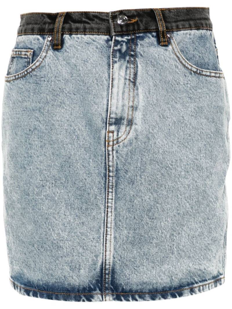 ROTATE BIRGER CHRISTENSEN patchwork mini skirt - Blue von ROTATE BIRGER CHRISTENSEN