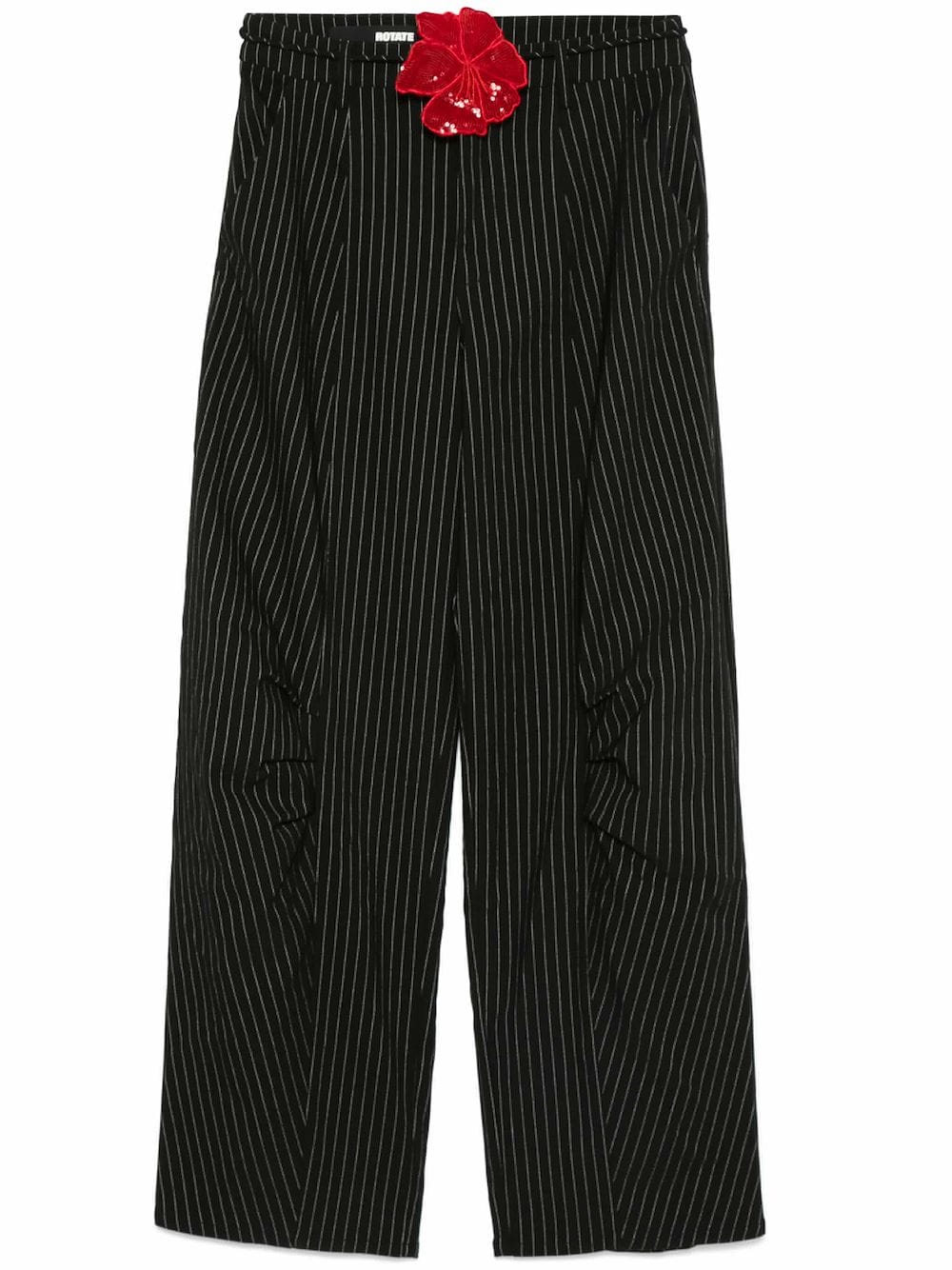 ROTATE BIRGER CHRISTENSEN pinstripe cargo trousers - Black von ROTATE BIRGER CHRISTENSEN