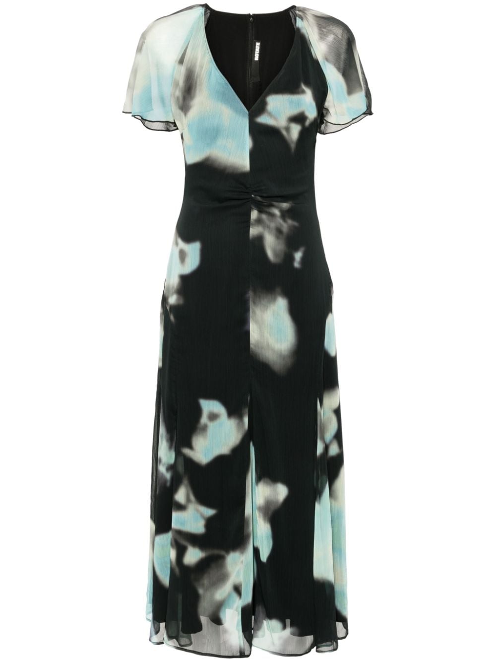 ROTATE BIRGER CHRISTENSEN printed chiffon maxi dress - Black von ROTATE BIRGER CHRISTENSEN