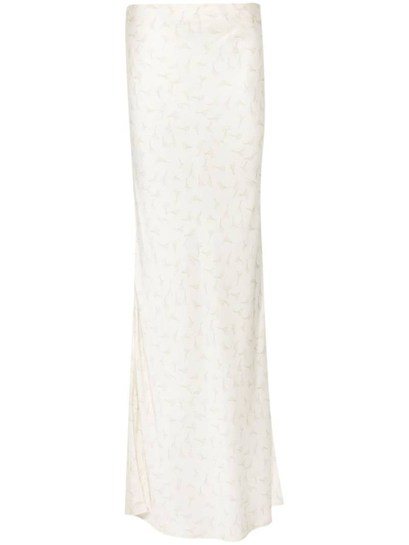 ROTATE BIRGER CHRISTENSEN printed satin maxi skirt - Neutrals von ROTATE BIRGER CHRISTENSEN