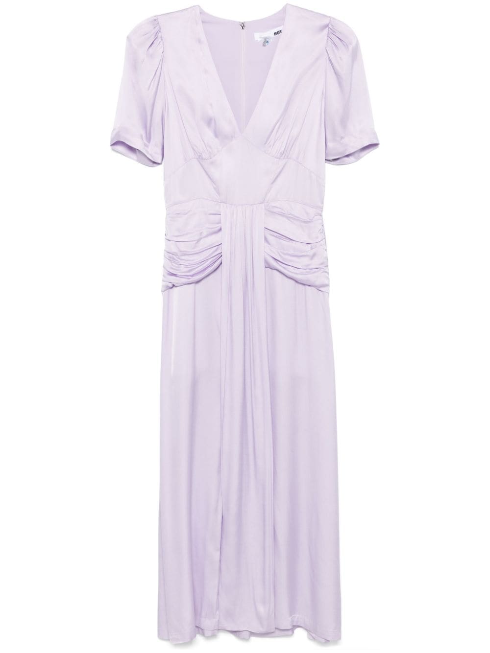 ROTATE BIRGER CHRISTENSEN satin V-neck midi dress - Purple von ROTATE BIRGER CHRISTENSEN