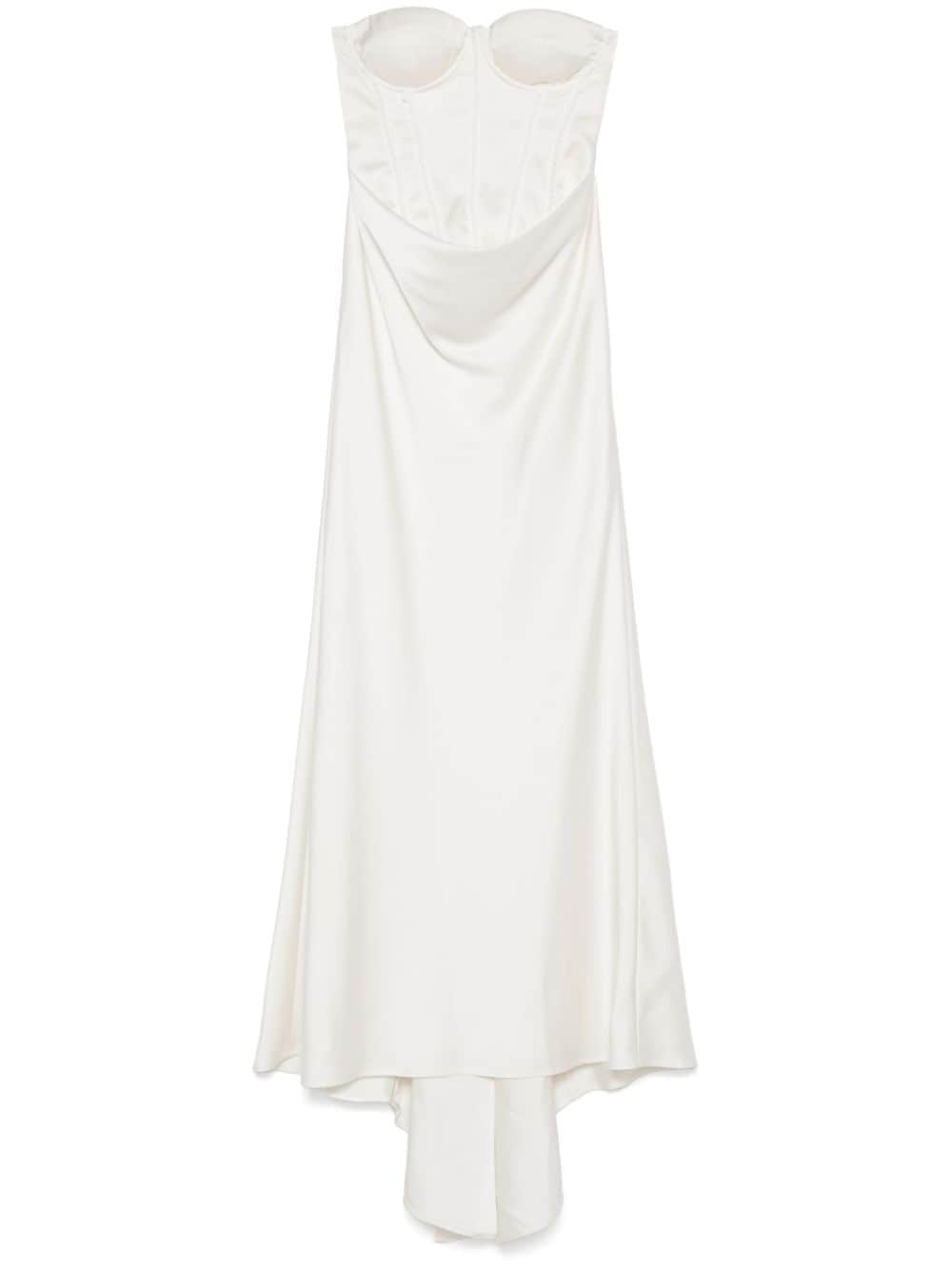 ROTATE BIRGER CHRISTENSEN satin pearl maxi dress - Neutrals von ROTATE BIRGER CHRISTENSEN