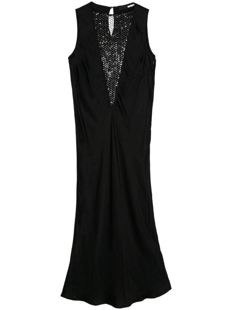 ROTATE BIRGER CHRISTENSEN sequin-embellished sarin midi dress - Black von ROTATE BIRGER CHRISTENSEN