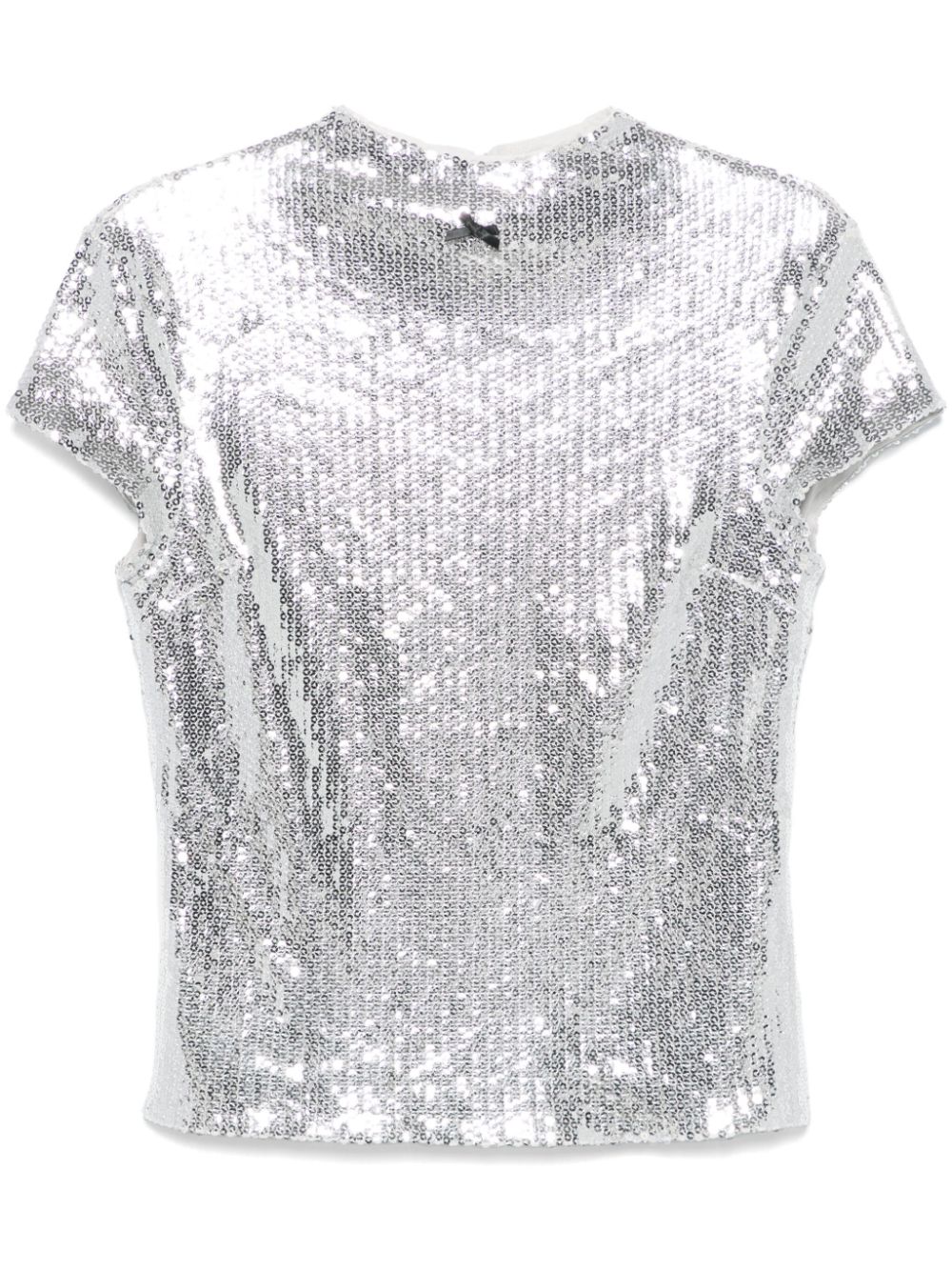 ROTATE BIRGER CHRISTENSEN sequinned cap-sleeve top - Grey von ROTATE BIRGER CHRISTENSEN