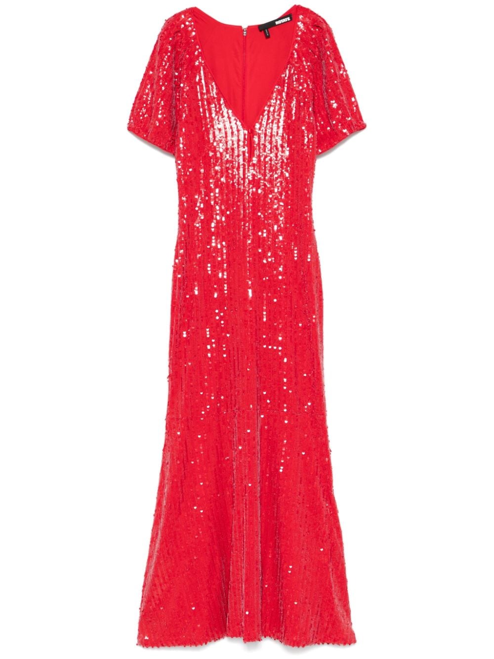 ROTATE BIRGER CHRISTENSEN sequins V-neck midi dress - Red von ROTATE BIRGER CHRISTENSEN