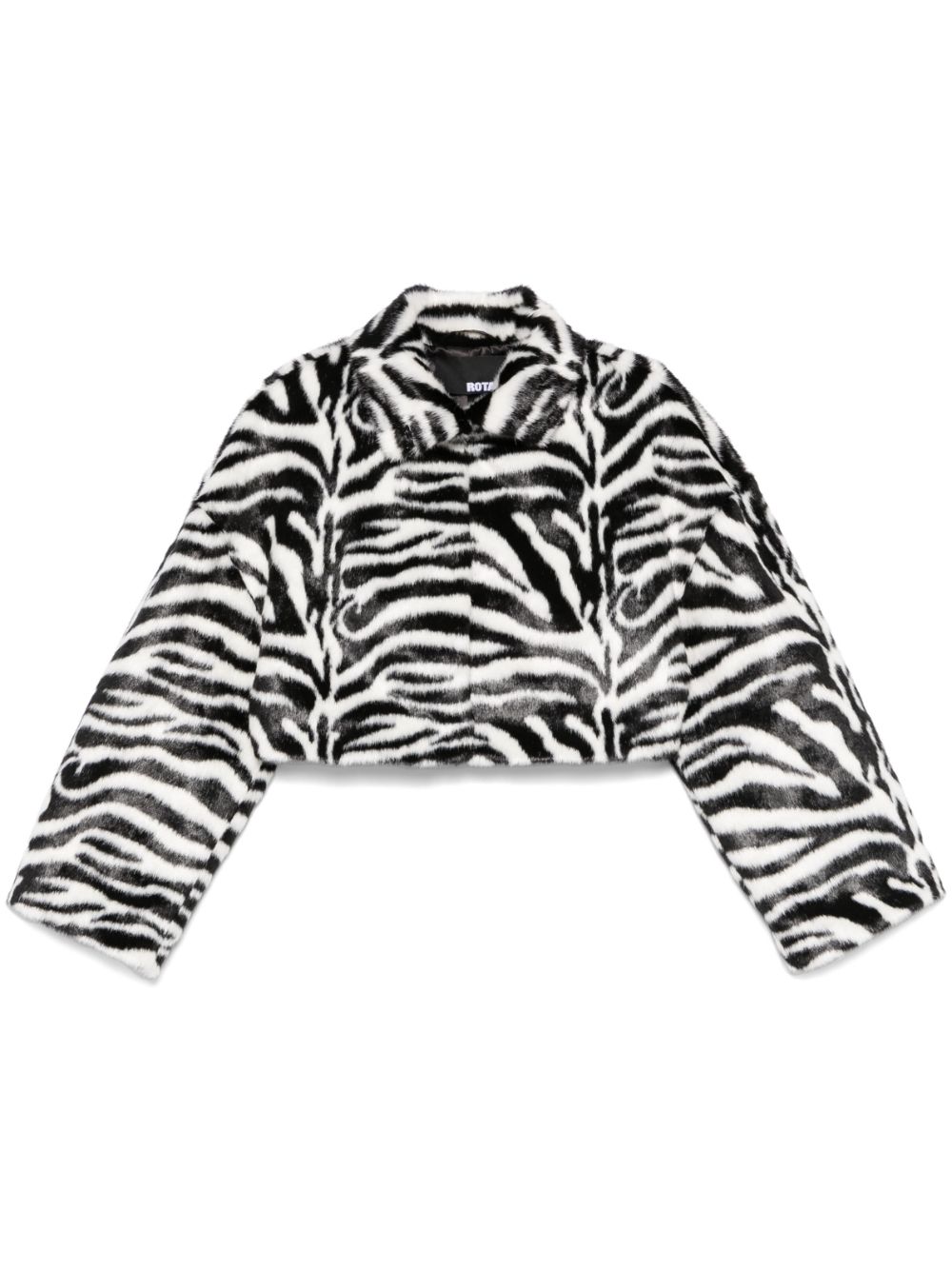 ROTATE BIRGER CHRISTENSEN zebra-print faux-fur jacket - Black von ROTATE BIRGER CHRISTENSEN