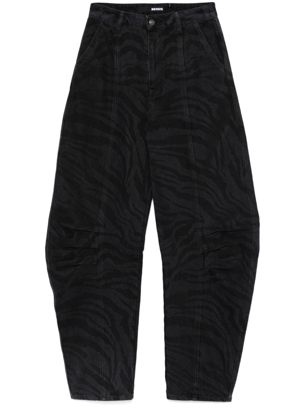 ROTATE BIRGER CHRISTENSEN zebra twill trousers - Black von ROTATE BIRGER CHRISTENSEN