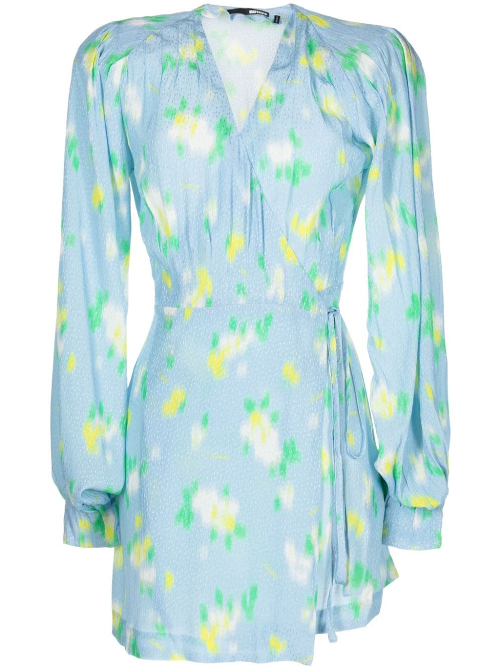 ROTATE BIRGER CHRISTENSEN Magda floral-print wrap dress - Blue von ROTATE BIRGER CHRISTENSEN