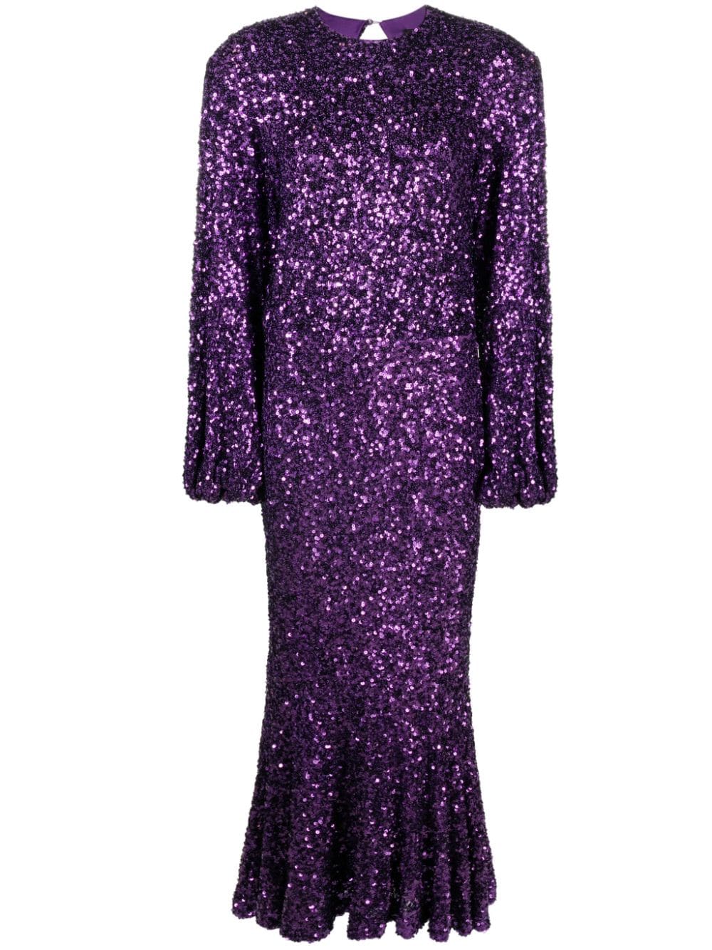 ROTATE BIRGER CHRISTENSEN sequinned-tulle maxi dress - Purple von ROTATE BIRGER CHRISTENSEN