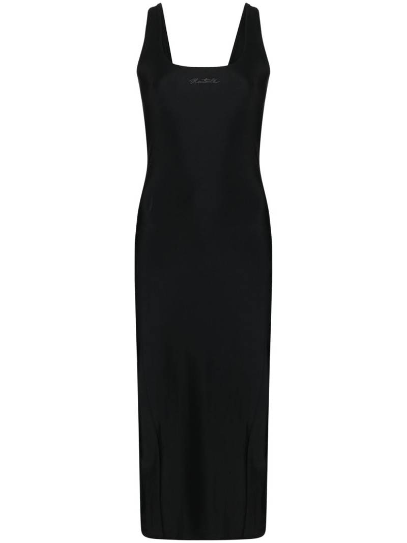 ROTATE BIRGER CHRISTENSEN crystal-embellished logo midi dress - Black von ROTATE BIRGER CHRISTENSEN