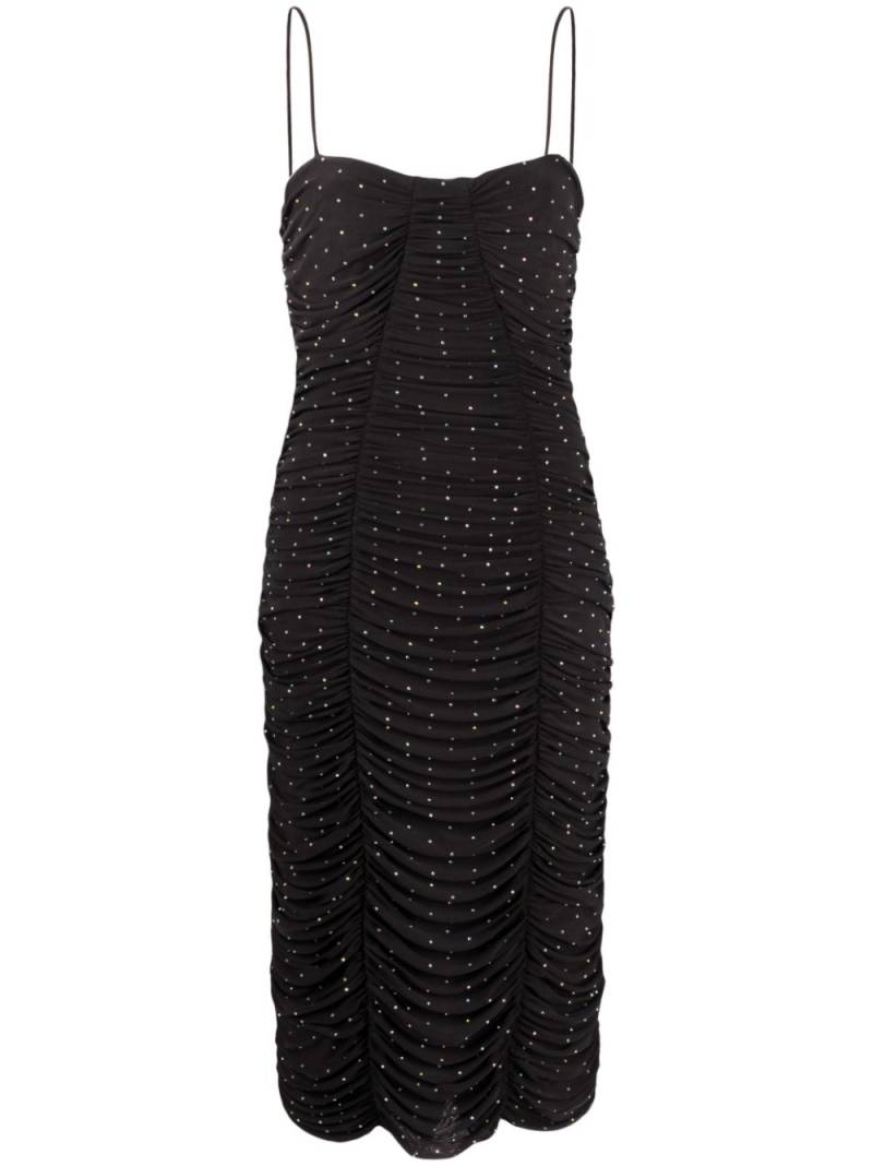 ROTATE BIRGER CHRISTENSEN crystal-embellishment ruched dress - Black von ROTATE BIRGER CHRISTENSEN