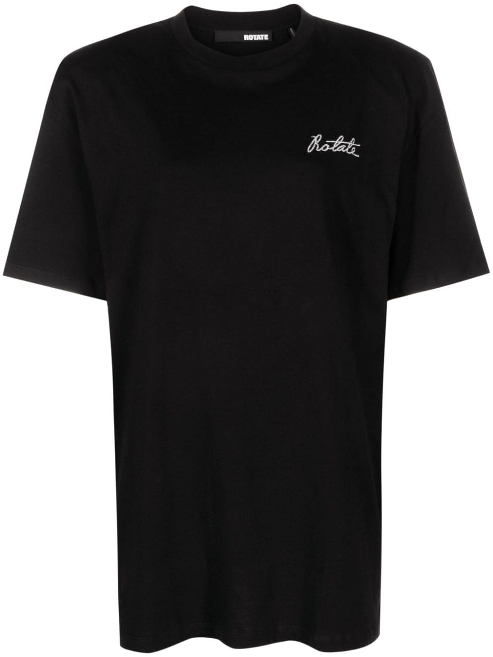 ROTATE BIRGER CHRISTENSEN embroidered-logo organic-cotton T-shirt - Black von ROTATE BIRGER CHRISTENSEN