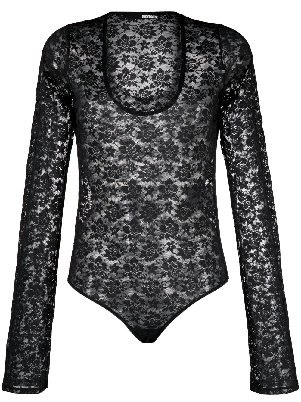 ROTATE BIRGER CHRISTENSEN floral-lace long-sleeved body - Black von ROTATE BIRGER CHRISTENSEN