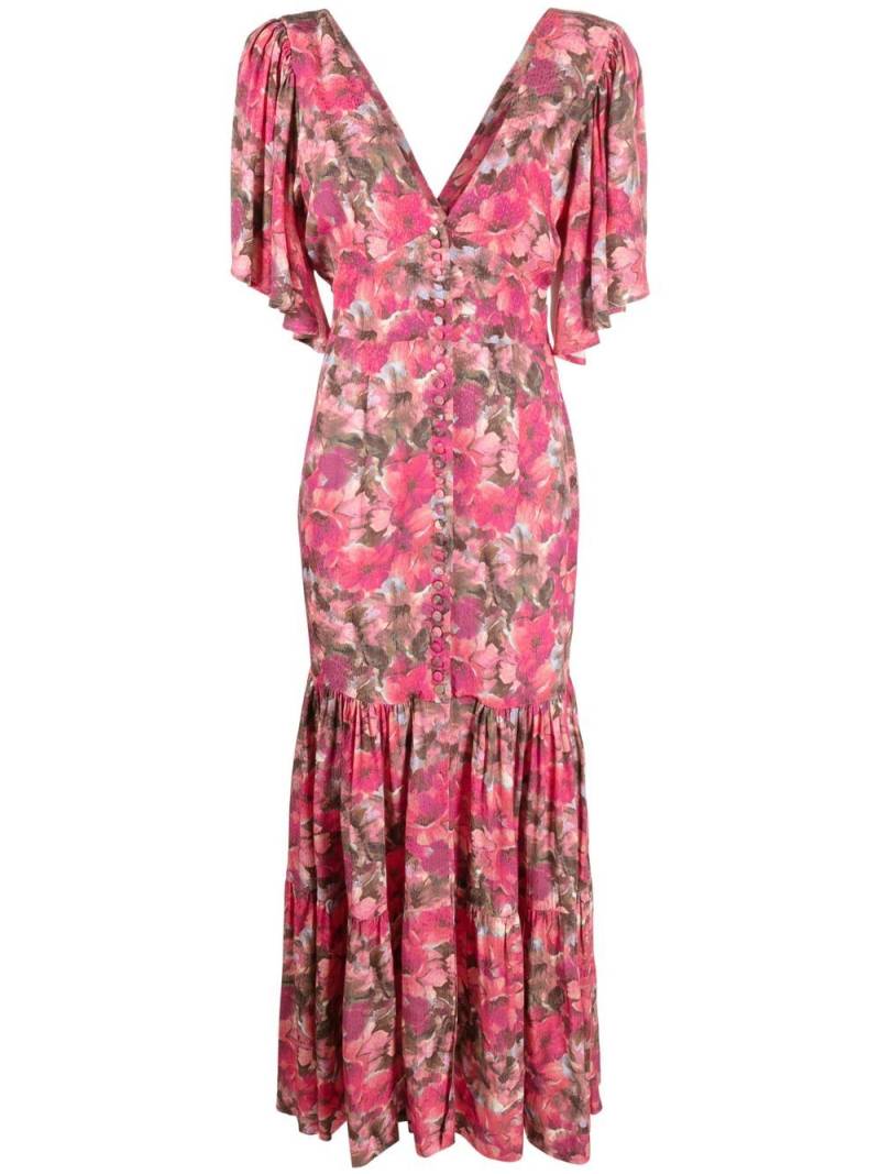 ROTATE BIRGER CHRISTENSEN floral-print V-neck dress - Pink von ROTATE BIRGER CHRISTENSEN